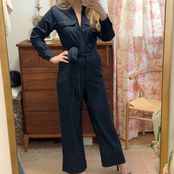 NWT Banana Republic 70’s Look Denim Jumpsuit Small /2 - Picture 6 of 6
